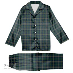 ScotsTee Shop Scottish Kennedy Modern Tartan Pajama Satin Velvet Flannel Pajama Set