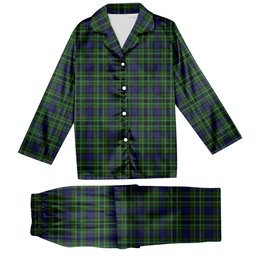 ScotsTee Shop Scottish Lloyd of Dolobran Tartan Pajama Satin Velvet Flannel Pajama Set