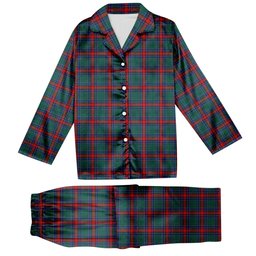 ScotsTee Shop Scottish Jardine Dress Modern Tartan Pajama Satin Velvet Flannel Pajama Set