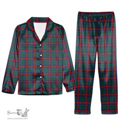 ScotsTee Shop Scottish Jardine Dress Modern Tartan Pajama Satin Velvet Flannel Pajama Set