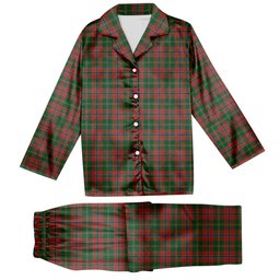 ScotsTee Shop Scottish Hutcheson Tartan Pajama Satin Velvet Flannel Pajama Set
