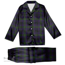 ScotsTee Shop Scottish Lumsden Hunting Tartan Pajama Satin Velvet Flannel Pajama Set