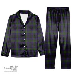 ScotsTee Shop Scottish Lumsden Hunting Tartan Pajama Satin Velvet Flannel Pajama Set