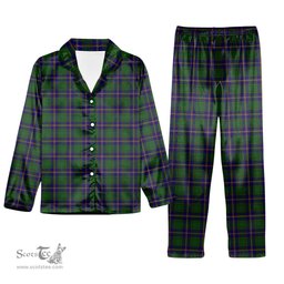 ScotsTee Shop Scottish Leatherneck Tartan Pajama Satin Velvet Flannel Pajama Set