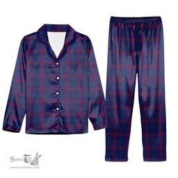 ScotsTee Shop Scottish Lynch Tartan Pajama Satin Velvet Flannel Pajama Set