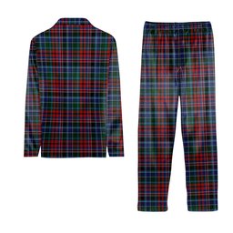 ScotsTee Shop Scottish Gordon Red Tartan Pajama Satin Velvet Flannel Pajama Set