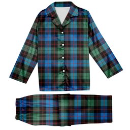 ScotsTee Shop Scottish Guthrie Ancient Tartan Pajama Satin Velvet Flannel Pajama Set