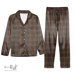 ScotsTee Shop Scottish Kennedy Weathered Tartan Pajama Satin Velvet Flannel Pajama Set