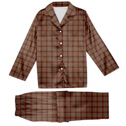 ScotsTee Shop Scottish Innes Ancient Tartan Pajama Satin Velvet Flannel Pajama Set