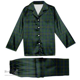 ScotsTee Shop Scottish Kennedy Tartan Pajama Satin Velvet Flannel Pajama Set