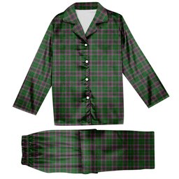 ScotsTee Shop Scottish Gray Hunting Tartan Pajama Satin Velvet Flannel Pajama Set
