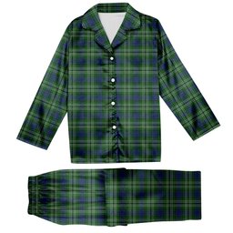 ScotsTee Shop Scottish Graden Tartan Pajama Satin Velvet Flannel Pajama Set