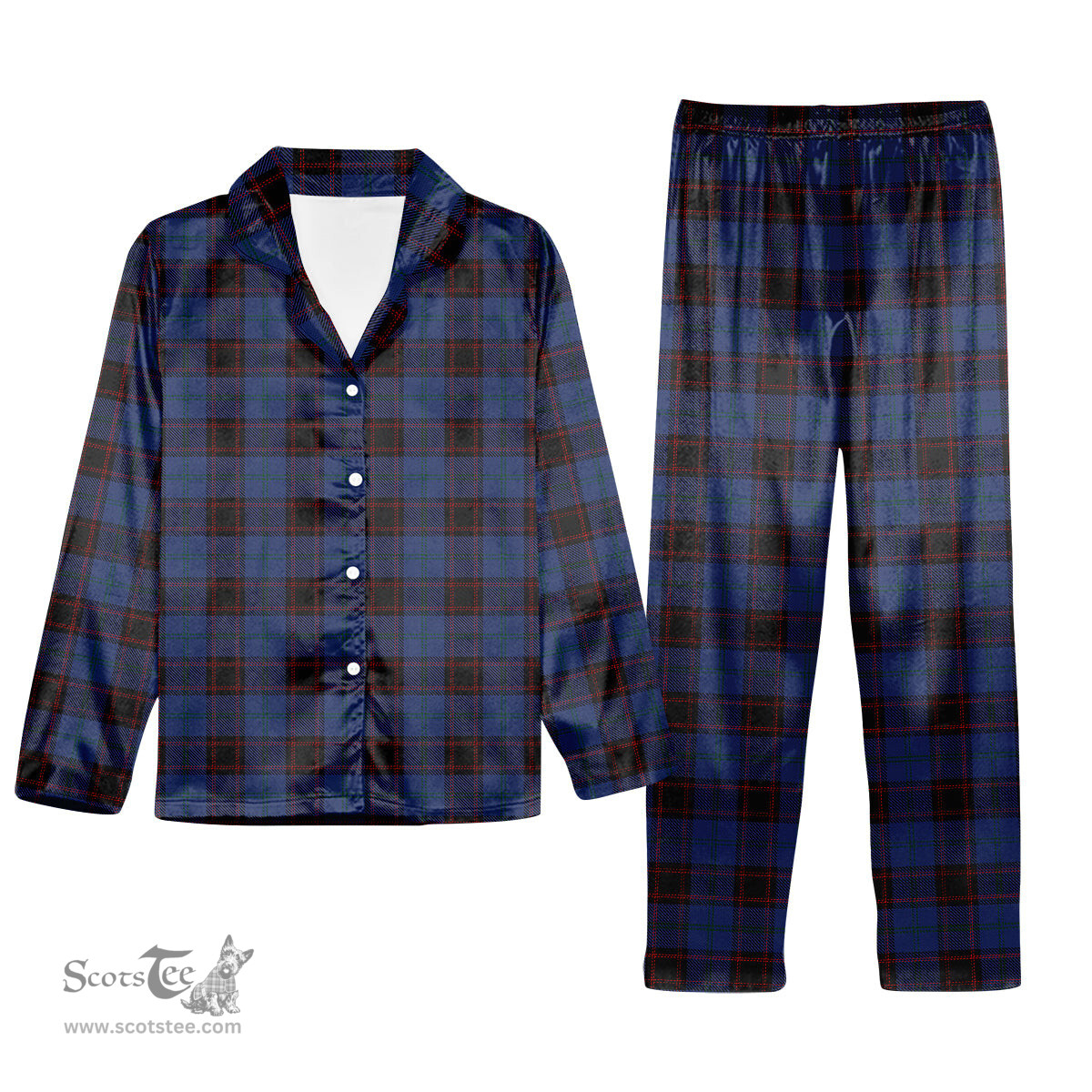 ScotsTee Shop Scottish Home Vestiarium Scoticum Tartan Pajama Satin Velvet Flannel Pajama Set