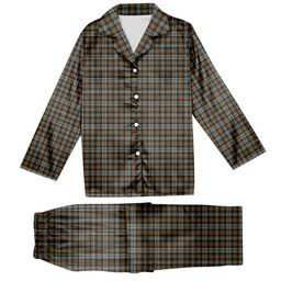ScotsTee Shop Scottish Gordon Weathered Tartan Pajama Satin Velvet Flannel Pajama Set