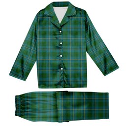 ScotsTee Shop Scottish Irvine of Bonshaw Tartan Pajama Satin Velvet Flannel Pajama Set
