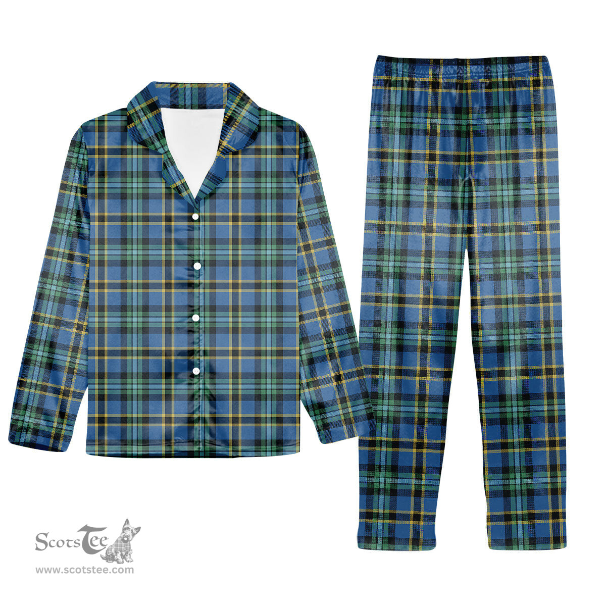 ScotsTee Shop Scottish Hope Ancient Tartan Pajama Satin Velvet Flannel Pajama Set