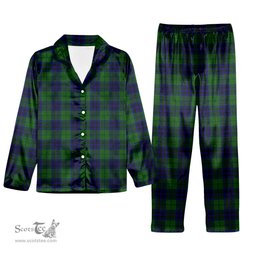 ScotsTee Shop Scottish Keith Modern Tartan Pajama Satin Velvet Flannel Pajama Set
