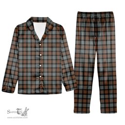 ScotsTee Shop Scottish Gunn Weathered Tartan Pajama Satin Velvet Flannel Pajama Set