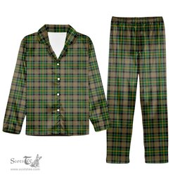 ScotsTee Shop Scottish Hamilton of Brandon Tartan Pajama Satin Velvet Flannel Pajama Set