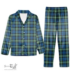 ScotsTee Shop Scottish Lamont Ancient Tartan Pajama Satin Velvet Flannel Pajama Set