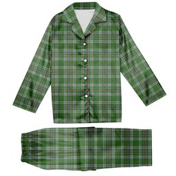 ScotsTee Shop Scottish Kennedy Ancient Clan Tartan Pajama Satin Velvet Flannel Pajama Set