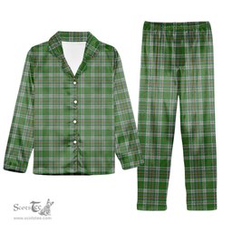 ScotsTee Shop Scottish Kennedy Ancient Clan Tartan Pajama Satin Velvet Flannel Pajama Set