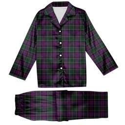 ScotsTee Shop Scottish Lennie Tartan Pajama Satin Velvet Flannel Pajama Set