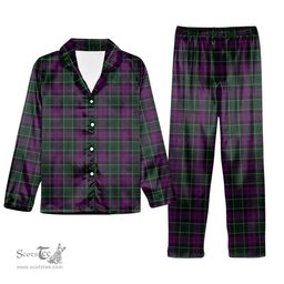 ScotsTee Shop Scottish Lennie Tartan Pajama Satin Velvet Flannel Pajama Set
