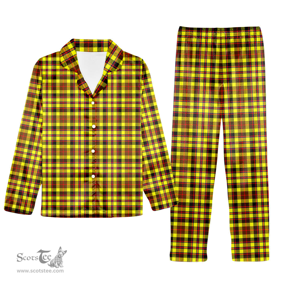 ScotsTee Shop Scottish Jardine Modern Tartan Pajama Satin Velvet Flannel Pajama Set