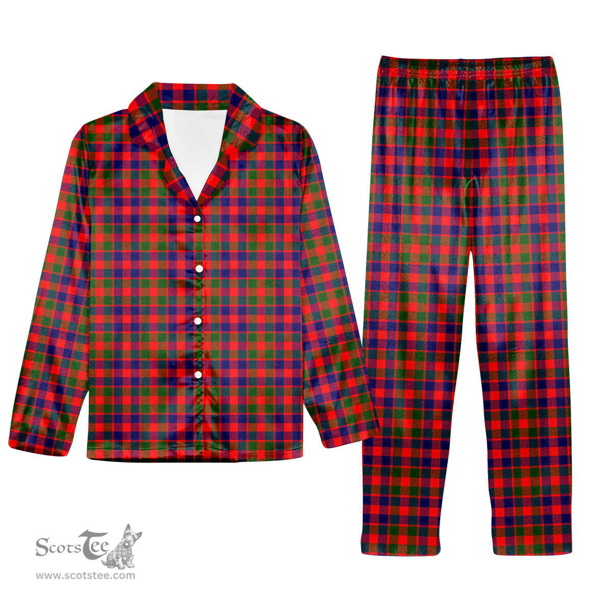 ScotsTee Shop Scottish Gow of Skeoch Tartan Pajama Satin Velvet Flannel Pajama Set