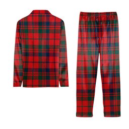 ScotsTee Shop Scottish Lumsden of Kintore Modern Tartan Pajama Satin Velvet Flannel Pajama Set