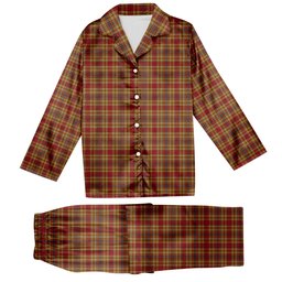 ScotsTee Shop Scottish Kinross 2 Tartan Pajama Satin Velvet Flannel Pajama Set