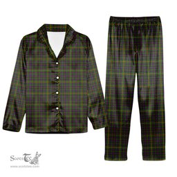 ScotsTee Shop Scottish Hall Tartan Pajama Satin Velvet Flannel Pajama Set
