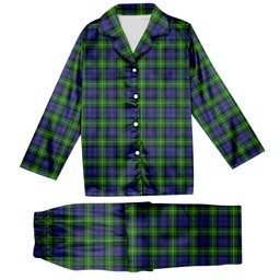 ScotsTee Shop Scottish Gordon Modern Tartan Pajama Satin Velvet Flannel Pajama Set