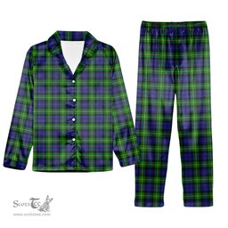 ScotsTee Shop Scottish Gordon Modern Tartan Pajama Satin Velvet Flannel Pajama Set