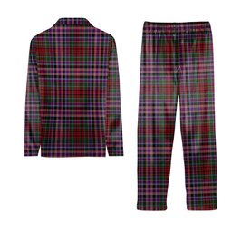 ScotsTee Shop Scottish Gordon Red 1819 Tartan Pajama Satin Velvet Flannel Pajama Set