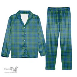 ScotsTee Shop Scottish Lockhart Ancient Tartan Pajama Satin Velvet Flannel Pajama Set