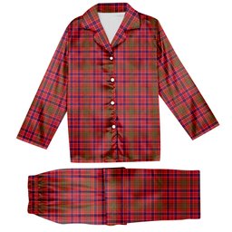ScotsTee Shop Scottish Lumsden Modern Tartan Pajama Satin Velvet Flannel Pajama Set