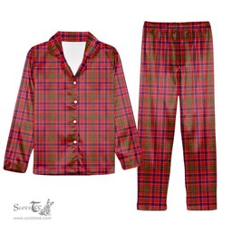 ScotsTee Shop Scottish Lumsden Modern Tartan Pajama Satin Velvet Flannel Pajama Set