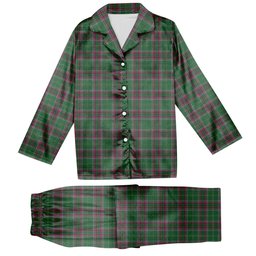 ScotsTee Shop Scottish Gray Hunting Modern Tartan Pajama Satin Velvet Flannel Pajama Set
