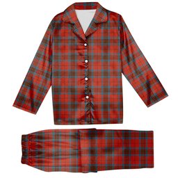 ScotsTee Shop Scottish Leslie Red Ancient Tartan Pajama Satin Velvet Flannel Pajama Set