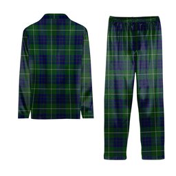 ScotsTee Shop Scottish Hamilton Green Hunting Tartan Pajama Satin Velvet Flannel Pajama Set