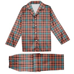ScotsTee Shop Scottish Hannay Dress Ancient Tartan Pajama Satin Velvet Flannel Pajama Set