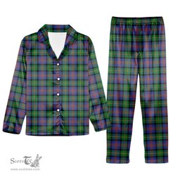 ScotsTee Shop Scottish Logan Ancient Tartan Pajama Satin Velvet Flannel Pajama Set