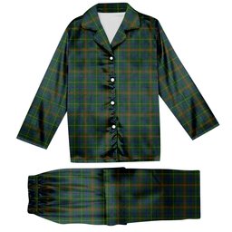 ScotsTee Shop Scottish Kennedy 2 Tartan Pajama Satin Velvet Flannel Pajama Set