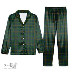 ScotsTee Shop Scottish Kennedy 2 Tartan Pajama Satin Velvet Flannel Pajama Set