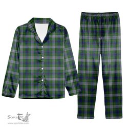 ScotsTee Shop Scottish Johnston Dress Dalgleish Tartan Pajama Satin Velvet Flannel Pajama Set