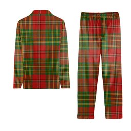 ScotsTee Shop Scottish Leask Ancient Tartan Pajama Satin Velvet Flannel Pajama Set