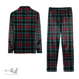 ScotsTee Shop Scottish Lindsay-McGee Ancient Clan Tartan Pajama Satin Velvet Flannel Pajama Set