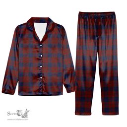 ScotsTee Shop Scottish Lawlis Tartan Pajama Satin Velvet Flannel Pajama Set